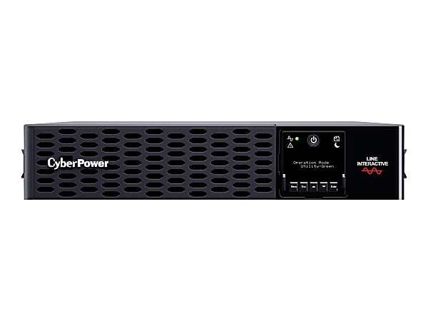 CyberPower Smart App Sinewave PR2200RTXL2UAN - UPS (rack-mountable / external) - AC 100-125 V - 2200 Watt - 2200 VA - 6 Ah - Ethernet 10/100, RS-232, USB - output connectors: 8 - active PFC - 2U - black