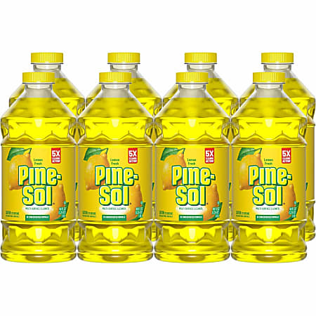 Pine-Sol Multi-Surface Cleaner - For Multi Surface - Concentrate - Liquid - 40 fl oz (1.3 quart) - Lemon Fresh Scent - 8 / Carton - Deodorize, Disinfectant, Dilutable - Yellow