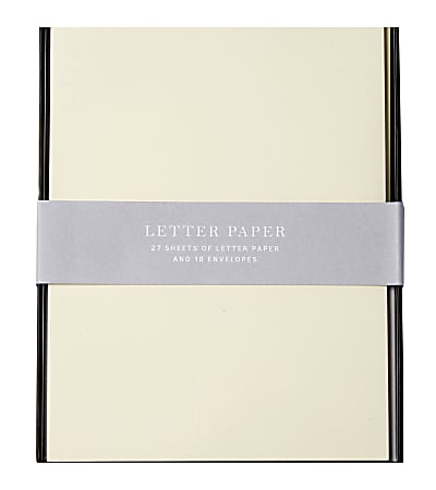 Sincerely A Collection by C.R. Gibson® Professional Letter Paper With Envelopes, 67 Lb, 6" x 8", Ivory, Box Of 27