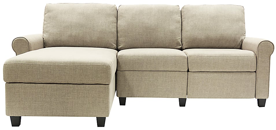 Serta Copenhagen Reclining Sectional With Storage Chaise Left