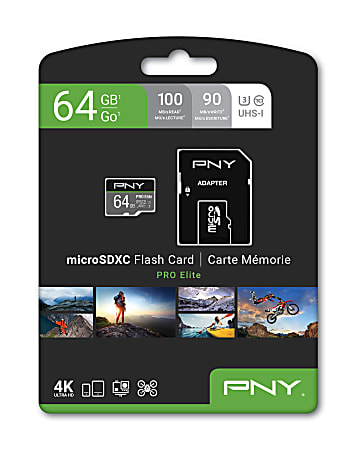 PNY Elite Performance SDXC Flash Card, 64GB