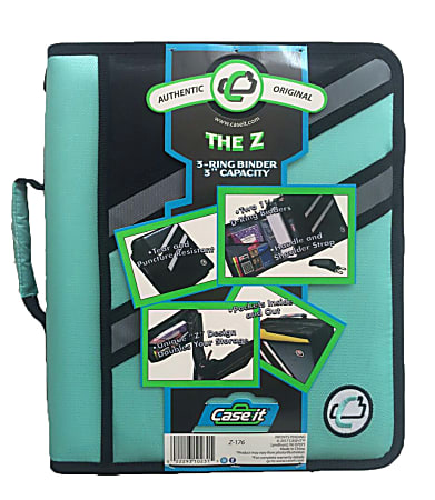 Case-it® The Z 3-Ring Binder, 1 1/2" D-Rings, Assorted Colors