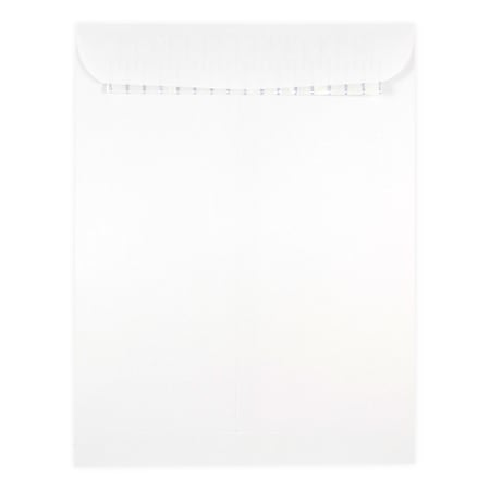 JAM Paper® Open-End Envelopes, 9" x 12", Peel & Seal Closure, White, Pack Of 25 Envelopes