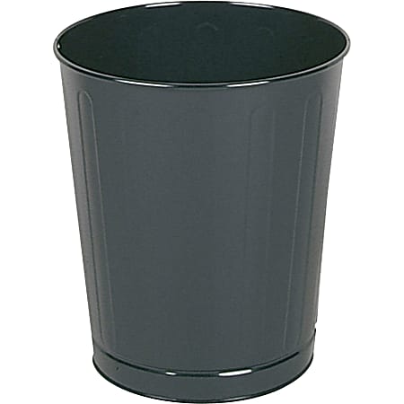 United Receptacle Fire-Safe 30% Recycled Rectangle Wastebasket, 6.5 Gallons, Black