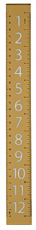 Divoga® Acrylic Large Font Ruler, 12", Cozy Cabin Gold