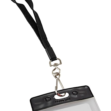 Retractable ID Badge Holder Black - Office Depot