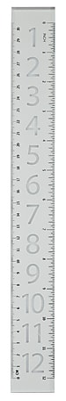Divoga® Acrylic Large Font Ruler, 12", Merry Bright Silver