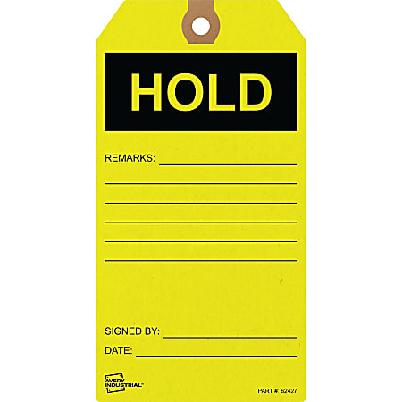 Avery Preprinted HOLD Inventory Tags - 5.75