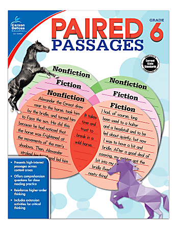 Carson-Dellosa™ Paired Passages Workbook, Grade 6
