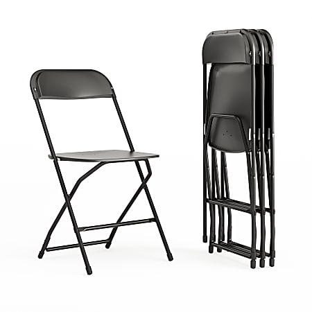 Flash Furniture Hercules Series Folding Chairs, Black, Pack