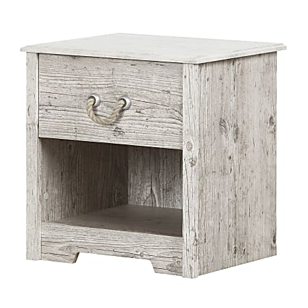 South Shore Aviron 1-Drawer Nightstand, 22-1/2"H x 21-3/4"W x 17-1/2"D, Seaside Pine
