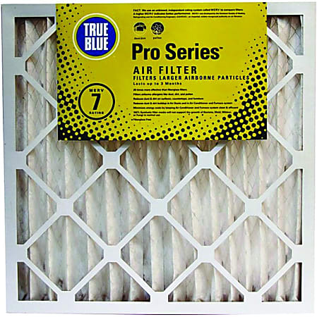 Protection Plus Pro Series True Blue Air Filters, 16" x 25" x 2", White, Pack Of 20 Filters