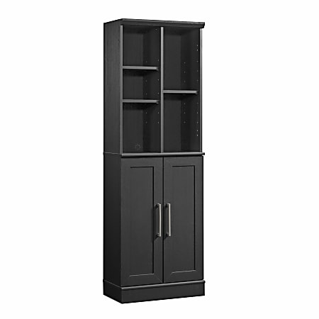 Sauder HomePlus Modern 24"W Storage Cabinet With Adjustable Doors, Raven Oak®