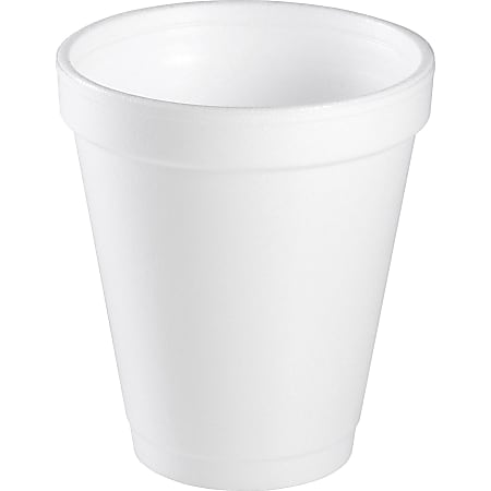 8 oz Foam Cup White Flat Lid