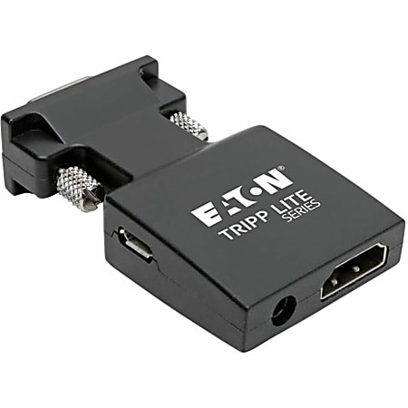 Eaton Tripp Lite Series HDMI to VGA Active Adapter Video Converter with Audio (F/M) - 1x 15-pin HD-15 VGA Male - P131-000-A-DISP