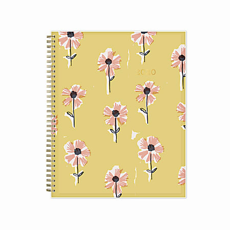 Blue Sky™ Egg Press Create Your Own Weekly/Monthly Planner, 8-1/2" x 11", Pink Wallflowers, January 2020 to December 2020