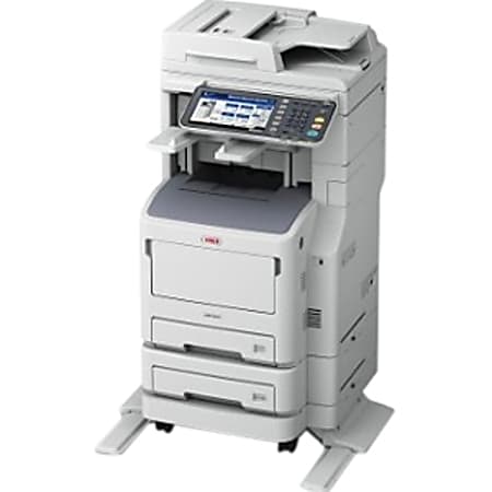Oki MB770F LED Multifunction Printer - Monochrome - Plain Paper Print - Floor Standing