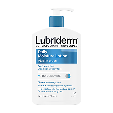 Lubriderm Daily Moisture Lotion + Pro-Ceramide, Unscented, 16 fl. oz