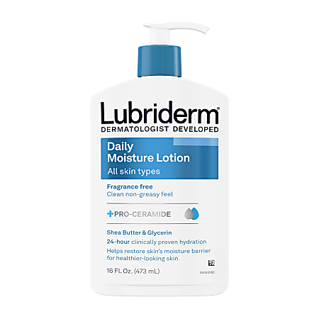 Lubriderm Daily Moisture Lotion + Pro-Ceramide, Unscented, 16
