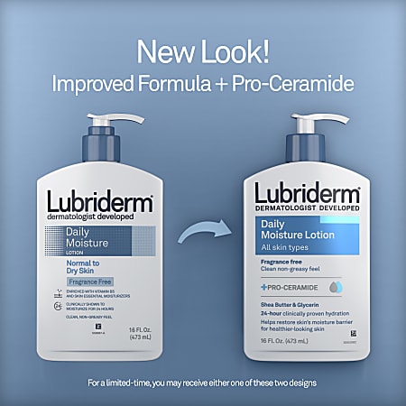 Lubriderm Daily Moisture Lotion Pro Ceramide Unscented 16 fl. oz
