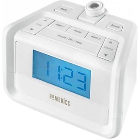 HoMedics SoundSpa SS-4520 Desktop Clock Radio - 2 x Alarm - FM - Projector - Battery Built-in