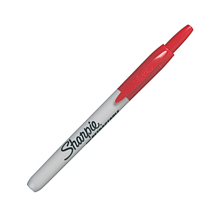 Sharpie® Retractable Permanent Marker, Red