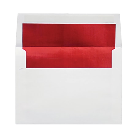 LUX Invitation Envelopes, A8, Peel & Press Closure, Red/White, Pack Of 1,000