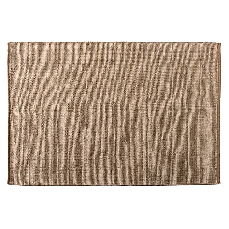 Baxton Studio Michigan Handwoven Hemp Blend Area Rug, 63” x 90-5/8”, Natural Brown