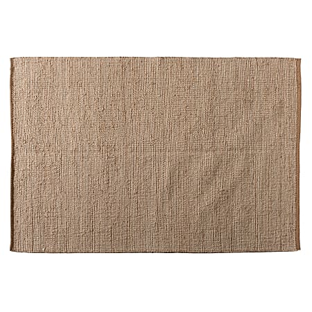 Baxton Studio Michigan Handwoven Hemp Blend Area Rug, 63” x 90-5/8”, Natural Brown