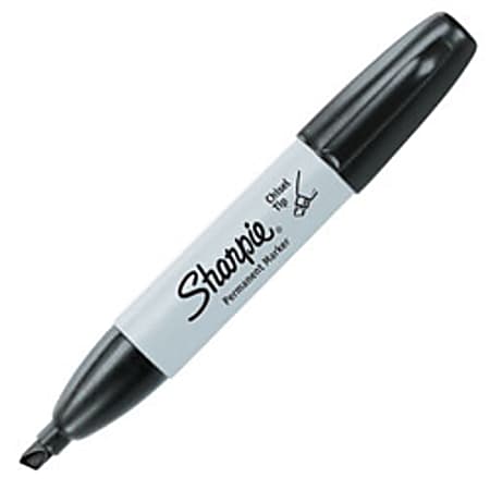 Sharpie® Permanent Marker, Chisel Tip, Black Ink