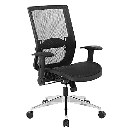 Office Star Products Ergonomic Chair with Double Air Grid Back and Mesh  Seat Black 75-37A773 - Best Buy