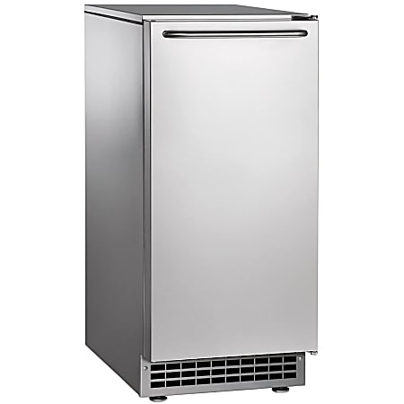 Hoffman Scotsman Air Cooled Undercounter Ice Machine, With Built-In Pump, Gourmet Ice, 34-3/8"H x 14-7/8"W x 22"D, Silver