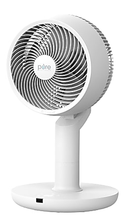 Pure Enrichment 2-In-1 Circulating Floor And Desk Fan, 35" x 12-1/4", White