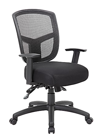 Boss Office Products Contract Mesh Mid-Back Task Chair, Black