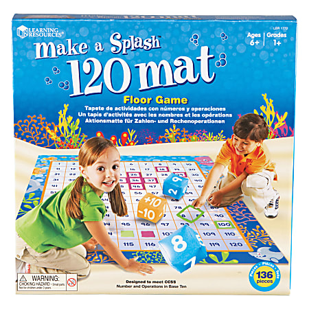 Learning Resources® Make A Splash™ 120 Mat, 48" x 56", Grades 1-9