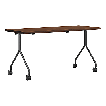 HON Between Nesting Table, 29"H x 72"W x 30"D, Shaker Cherry/Black