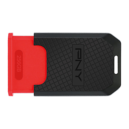 PNY Elite USB 3.1 Gen 1 Type-C Flash Drive, 256GB, Black/Red - 130MB/s