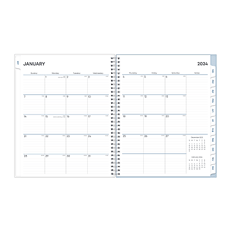 2024 Blue Sky™ Carlsen Weekly/Monthly Planning Calendar, 81/2" x 11