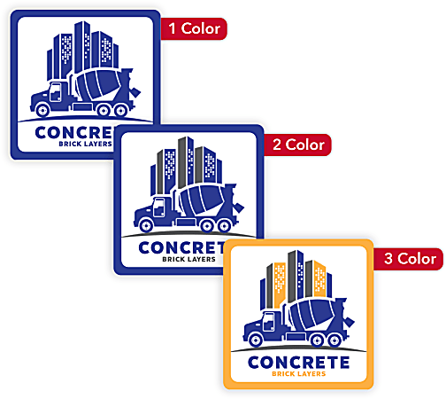 Custom Printed Outdoor Weatherproof 1-, 2- Or 3-Color Labels And Stickers, 1" x 1" Square, Box Of 250 Labels