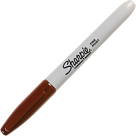 Sharpie Permanent Fine Point Marker Brown - Office Depot