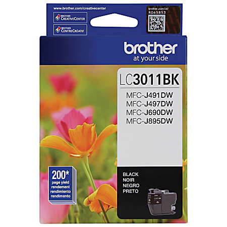 Brother® LC3011 Black Ink Cartridge, LC3011BKS
