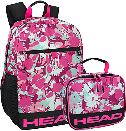 HEAD Sporty Backpack And Lunch Bag Set PinkBlack Office Depot