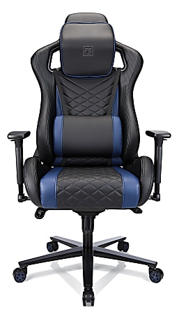 RS Gaming Davanti Vegan Leather High Back Gaming Chair BlackBlue BIFMA ...