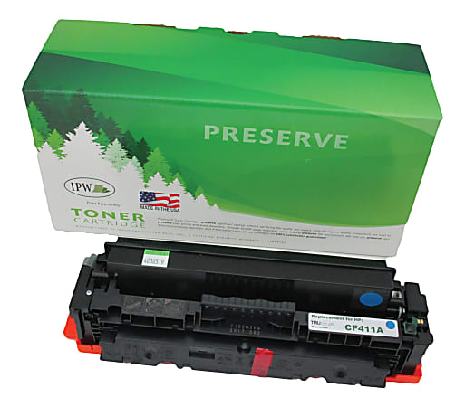 IPW Preserve Remanufactured Cyan Toner Cartridge Replacement For HP 410A, CF411A, 545-A11-ODP