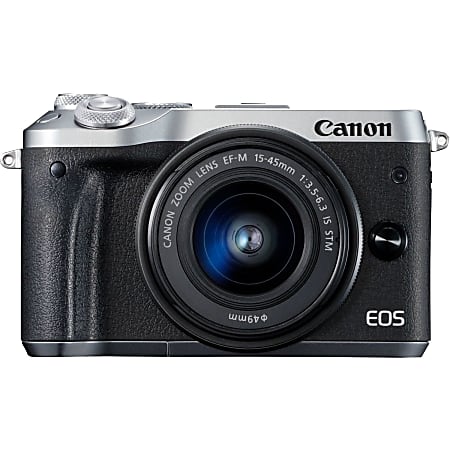 Canon EOS M6 Mark II 32.5 Megapixel Mirrorless Camera with Lens - 0.59" - 1.77" - Silver - Autofocus - 3" Touchscreen LCD - 3x Optical Zoom - Digital (IS) - 6960 x 4640 Image - 3840 x 2160 Video - HD Movie Mode - Wireless LAN