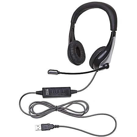 Califone 1025MUSB NeoTech USB Headset, Mic with CaliTuff Braided Cord - Stereo - USB - Wired - 25 Ohm - 1025MUSB