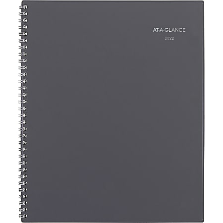 AT-A-GLANCE® DayMinder Weekly/Monthly Planner, 8-1/2" x 11", Gray, GC52007