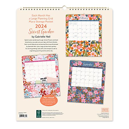 2024 Orange Circle Studio Pockets Plus Calendar 12 14 x 14 Secret ...