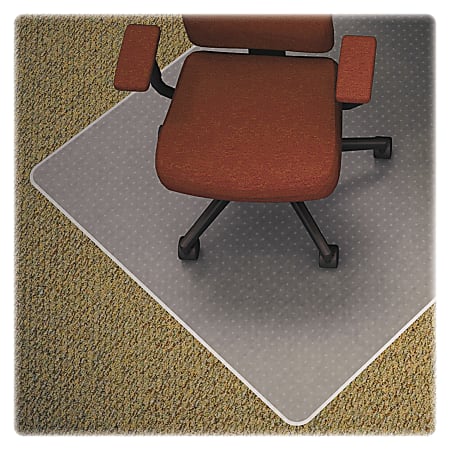 Lorell® Rolled Low-Medium Pile Studded Chair Mat, 36" x 48", Standard Lip