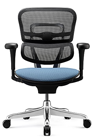 WorkPro® 12000 V2 Series Ergonomic Mesh/Fabric High-Back Office Chair, Sky/Black, BIFMA Compliant
